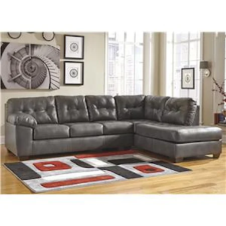Sectional w/ Right Chaise & Tufting